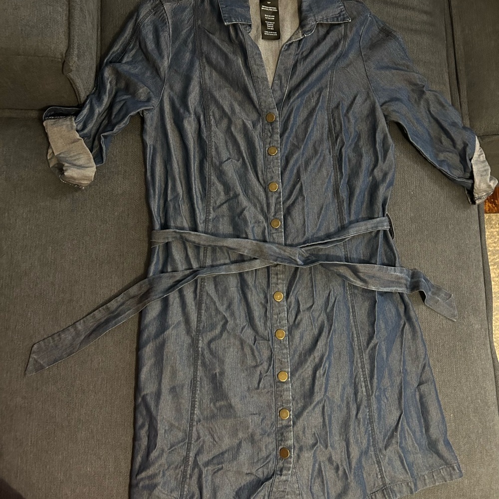 Button Up Denim Dress